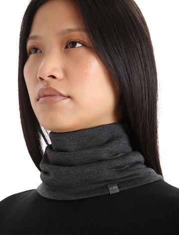 Jet Heather Icebreaker Unisex Merino Apex Chute Women's Scarves | AU 1460SGLO